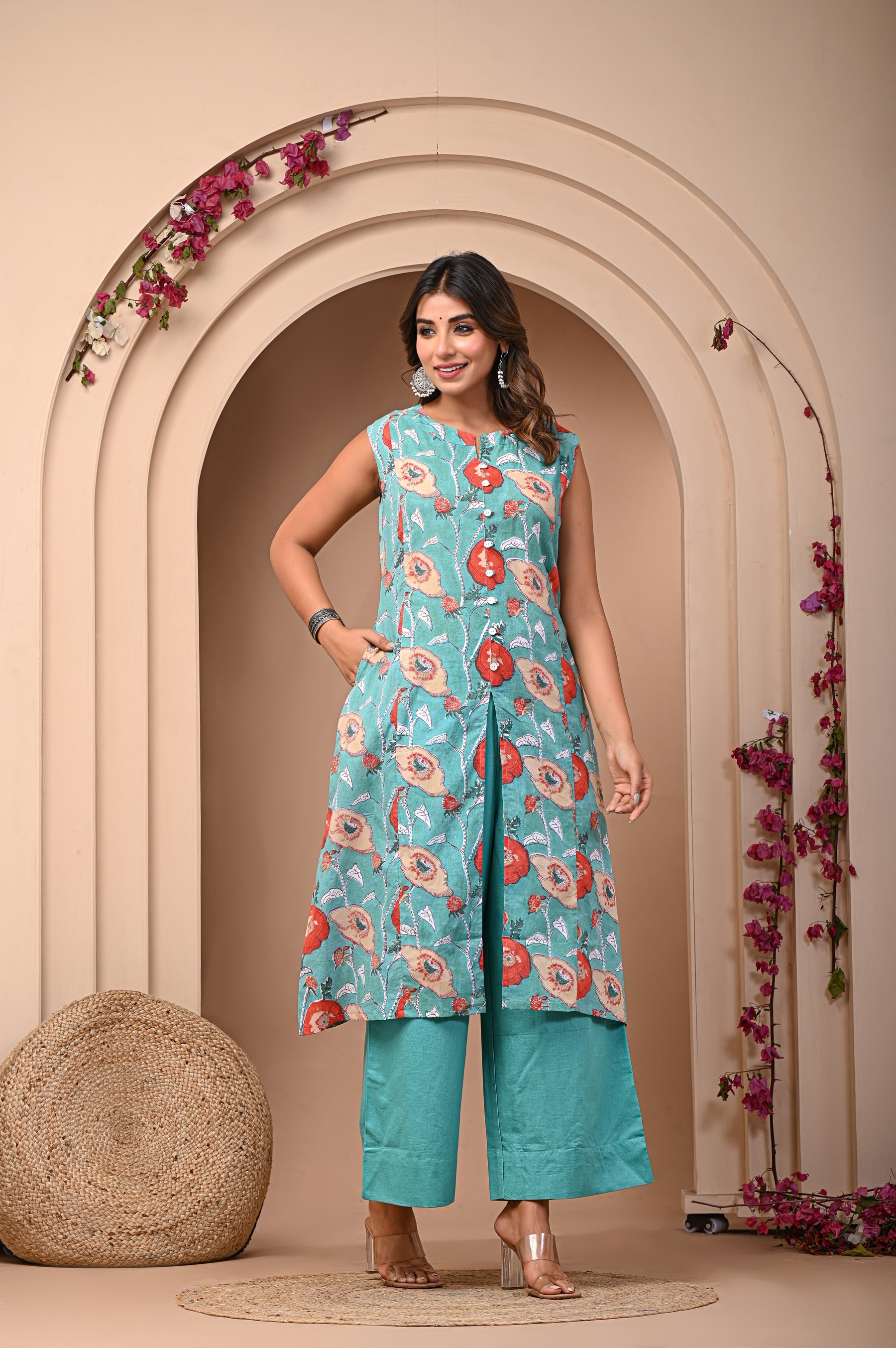 Front Slit Kurta with Palazzo