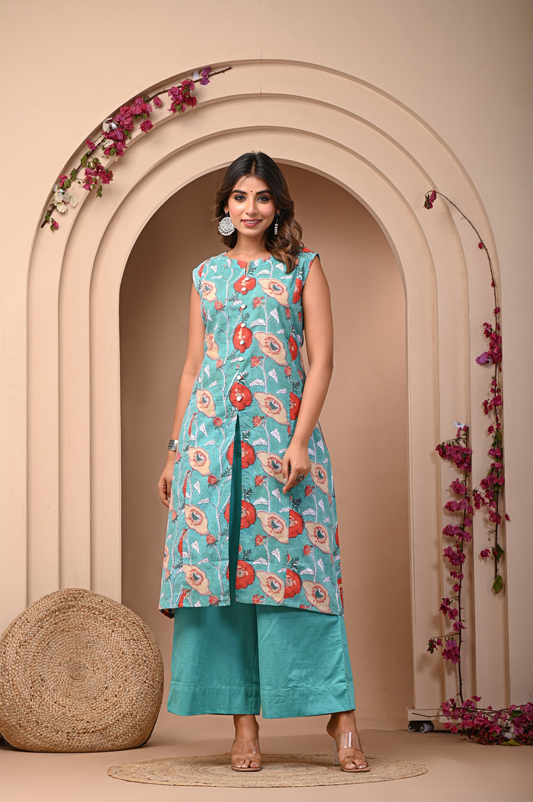 Front Slit Kurta with Palazzo